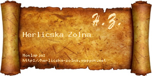 Herlicska Zolna névjegykártya